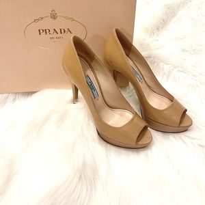 Prada Peep Toe Platform Heels